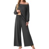 image:imagePrinStory Pajamas for Women Set 2 Piece Lounge Sets S2XLDark Gray