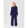 image:imagePrinStory Pajamas for Women Set 2 Piece Lounge Sets S2XLNavy Blue