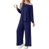 image:imagePrinStory Pajamas for Women Set 2 Piece Lounge Sets S2XLNavy Blue