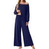 image:imagePrinStory Pajamas for Women Set 2 Piece Lounge Sets S2XLNavy Blue