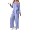image:imagePrinStory Pajamas for Women Set 2 Piece Lounge Sets S2XLSpeckled Blue