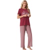 image:imagePrinStory Pajamas for Women Set 2 Piece Soft Pjs Sets S2XLCheerful Snow Red