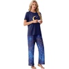 image:imagePrinStory Pajamas for Women Set 2 Piece Soft Pjs Sets S2XLGilded Moon Navy
