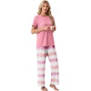 image:imagePrinStory Pajamas for Women Set 2 Piece Soft Pjs Sets S2XLLove Soft Pink