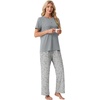 image:imagePrinStory Pajamas for Women Set 2 Piece Soft Pjs Sets S2XLLunar Cycle Gray