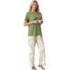 image:imagePrinStory Pajamas for Women Set 2 Piece Soft Pjs Sets S2XLOlive Peace Green