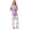 image:imagePrinStory Pajamas for Women Set 2 Piece Soft Pjs Sets S2XLQueen Lavender