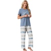 image:imagePrinStory Pajamas for Women Set 2 Piece Soft Pjs Sets S2XLSleepy Mist Blue