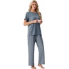 image:imagePrinStory Pajamas for Women Set 2 Piece Soft Pjs Sets S2XLZodiac Blue Gray