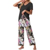 image:imagePrinStory Pajamas for Women Set Soft Pjs 2 Piece Pajama Sets XS4XLBig Leaf Pink