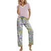 image:imagePrinStory Pajamas for Women Set Soft Pjs 2 Piece Pajama Sets XS4XLBlue Chrysanthemum