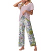 image:imagePrinStory Pajamas for Women Set Soft Pjs 2 Piece Pajama Sets XS4XLBlue Chrysanthemum