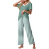 image:imagePrinStory Pajamas for Women Set Soft Pjs 2 Piece Pajama Sets XS4XLCyan Stripe