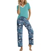 image:imagePrinStory Pajamas for Women Set Soft Pjs 2 Piece Pajama Sets XS4XLGood Night Blue