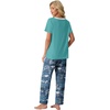 image:imagePrinStory Pajamas for Women Set Soft Pjs 2 Piece Pajama Sets XS4XLGood Night Blue