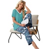 image:imagePrinStory Pajamas for Women Set Soft Pjs 2 Piece Pajama Sets XS4XLGood Night Blue