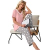 image:imagePrinStory Pajamas for Women Set Soft Pjs 2 Piece Pajama Sets XS4XLGray White Star