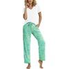 image:imagePrinStory Pajamas for Women Set Soft Pjs 2 Piece Pajama Sets XS4XLGreen Butterfly