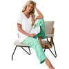 image:imagePrinStory Pajamas for Women Set Soft Pjs 2 Piece Pajama Sets XS4XLGreen Butterfly