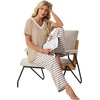 image:imagePrinStory Pajamas for Women Set Soft Pjs 2 Piece Pajama Sets XS4XLKhaki Stripe