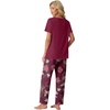 image:imagePrinStory Pajamas for Women Set Soft Pjs 2 Piece Pajama Sets XS4XLLagerstroemia Wine