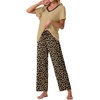 image:imagePrinStory Pajamas for Women Set Soft Pjs 2 Piece Pajama Sets XS4XLLeopard Khaki