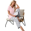 image:imagePrinStory Pajamas for Women Set Soft Pjs 2 Piece Pajama Sets XS4XLPink Star