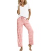 image:imagePrinStory Pajamas for Women Set Soft Pjs 2 Piece Pajama Sets XS4XLPink Sunflower