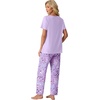 image:imagePrinStory Pajamas for Women Set Soft Pjs 2 Piece Pajama Sets XS4XLPurple Color Heart