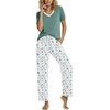 image:imagePrinStory Pajamas for Women Set Soft Pjs 2 Piece Pajama Sets XS4XLWhite Color Block