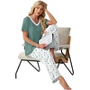 image:imagePrinStory Pajamas for Women Set Soft Pjs 2 Piece Pajama Sets XS4XLWhite Color Block