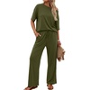 image:imagePrinStory Womens 2 Piece Off Shoulder Lounge SetsArmy Green