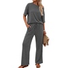 image:imagePrinStory Womens 2 Piece Off Shoulder Lounge SetsGray