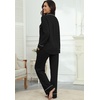 image:imagePrinStory Womens Pajama Sets Button Down Pjs 2 Piece Lounge SetBlack