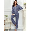 image:imagePrinStory Womens Pajama Sets Button Down Pjs 2 Piece Lounge SetBlue
