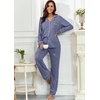image:imagePrinStory Womens Pajama Sets Button Down Pjs 2 Piece Lounge SetDenim Blue