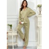 image:imagePrinStory Womens Pajama Sets Button Down Pjs 2 Piece Lounge SetGreen
