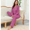 image:imagePrinStory Womens Pajama Sets Button Down Pjs 2 Piece Lounge SetHot Pink
