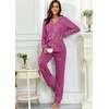 image:imagePrinStory Womens Pajama Sets Button Down Pjs 2 Piece Lounge SetHot Pink