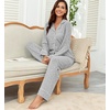 image:imagePrinStory Womens Pajama Sets Button Down Pjs 2 Piece Lounge SetLight Gray