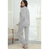 image:imagePrinStory Womens Pajama Sets Button Down Pjs 2 Piece Lounge SetLight Gray