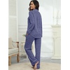 image:imagePrinStory Womens Pajama Sets Button Down Pjs 2 Piece Lounge SetMisty Blue