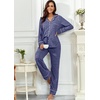 image:imagePrinStory Womens Pajama Sets Button Down Pjs 2 Piece Lounge SetMisty Blue