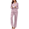 image:imagePrinStory Womens Pajama Sets Button Down Pjs 2 Piece Lounge SetPink
