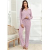 image:imagePrinStory Womens Pajama Sets Button Down Pjs 2 Piece Lounge SetPink