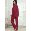 image:imagePrinStory Womens Pajama Sets Button Down Pjs 2 Piece Lounge SetRed