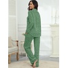 image:imagePrinStory Womens Pajama Sets Button Down Pjs 2 Piece Lounge SetSeaweed Green