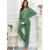 image:imagePrinStory Womens Pajama Sets Button Down Pjs 2 Piece Lounge SetSeaweed Green
