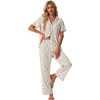 image:imagePrinStory Womens Pajamas Sets Button Down Short Sleeve Pjs S3XLFpapricot Periwinkle