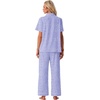image:imagePrinStory Womens Pajamas Sets Button Down Short Sleeve Pjs S3XLFpspeckled Blue